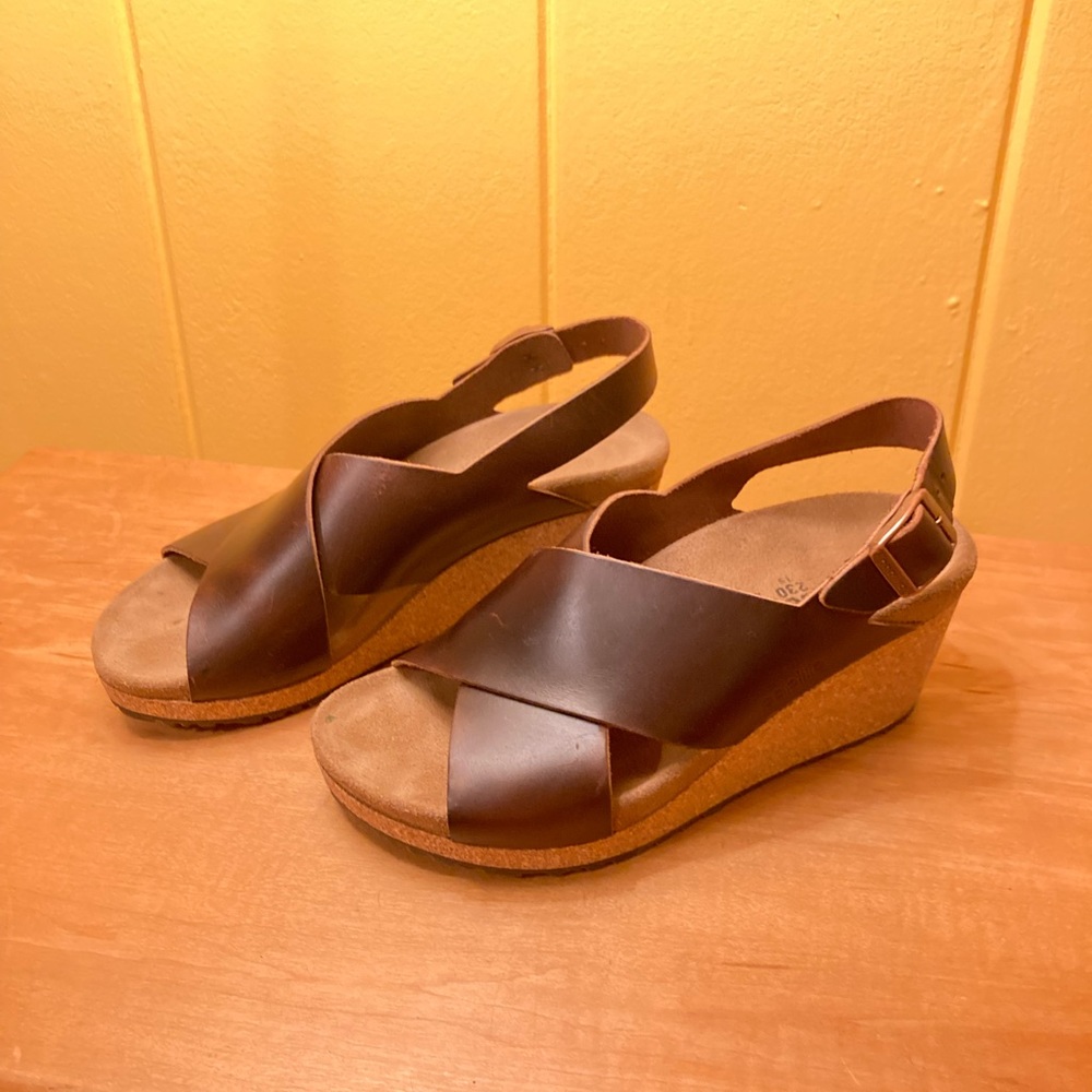 Papillo Samira Wedge Sandal 36 Cognac